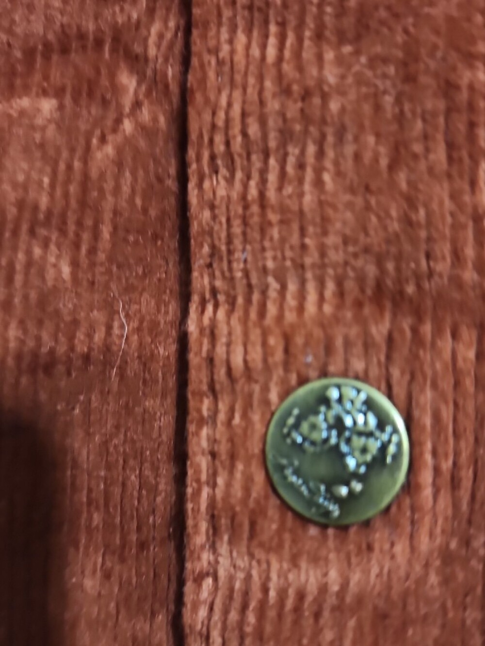 Legendary Whitetails Women's Rust Corduroy Trench Coat/Dress - Picture 3 of 9